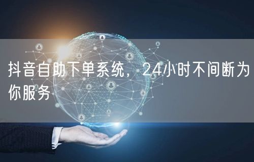 抖音自助下单系统，24小时不间断为你服务
