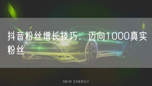 抖音粉丝增长技巧：迈向1000真实粉丝