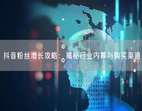 抖音粉丝增长攻略：揭秘行业内幕与购买渠道