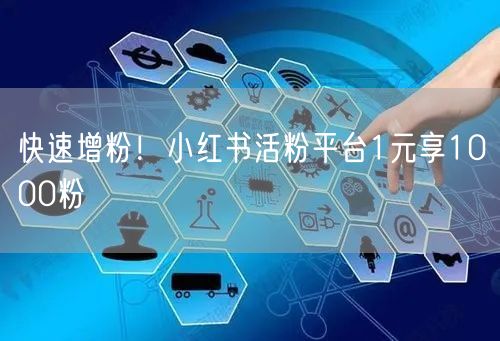 快速增粉！小红书活粉平台1元享1000粉