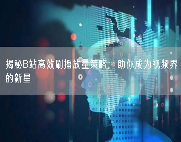 揭秘B站高效刷播放量策略，助你成为视频界的新星