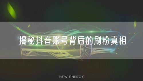 揭秘抖音账号背后的刷粉真相