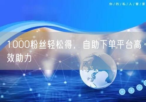 1000粉丝轻松得，自助下单平台高效助力