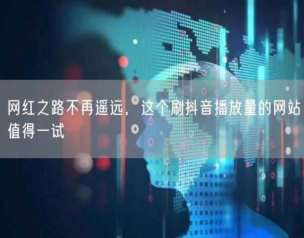 网红之路不再遥远，这个刷抖音播放量的网站值得一试
