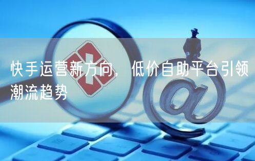 快手运营新方向，低价自助平台引领潮流趋势
