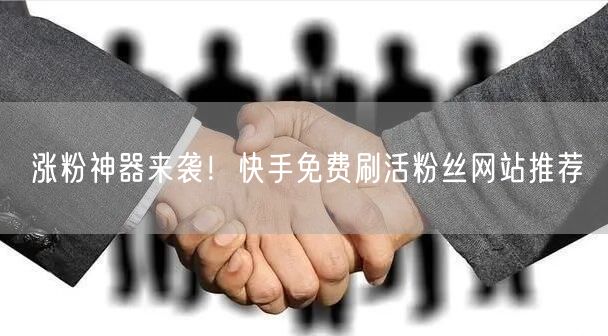 涨粉神器来袭！快手免费刷活粉丝网站推荐