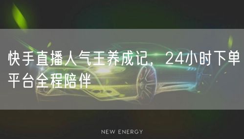 快手直播人气王养成记，24小时下单平台全程陪伴