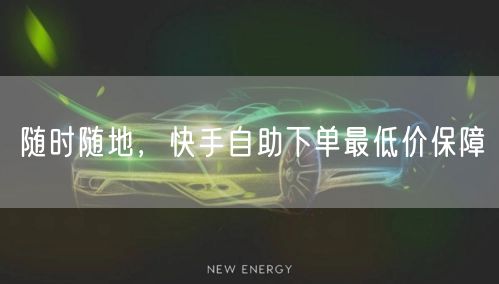 随时随地，快手自助下单最低价保障