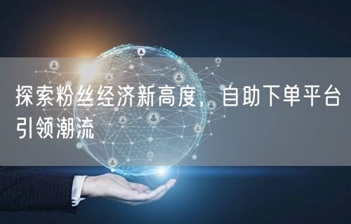 探索粉丝经济新高度，自助下单平台引领潮流