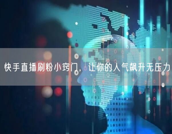 快手直播刷粉小窍门，让你的人气飙升无压力