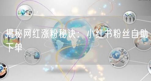 揭秘网红涨粉秘诀：小红书粉丝自助下单