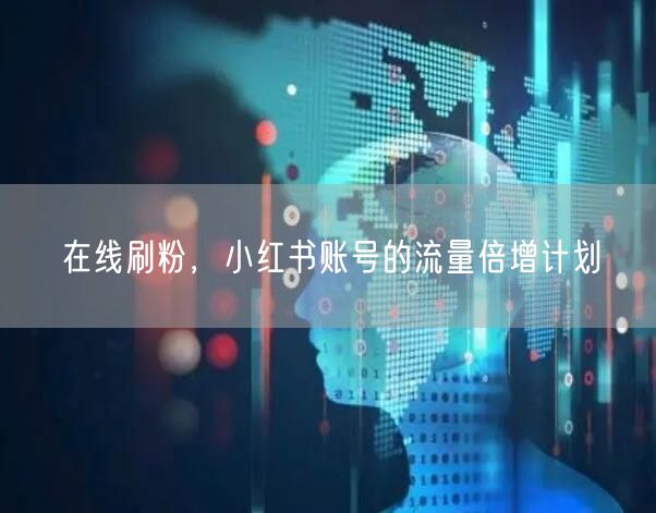 在线刷粉，小红书账号的流量倍增计划