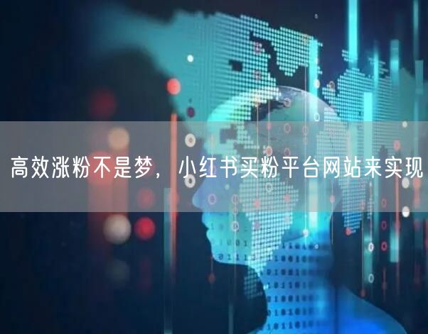 高效涨粉不是梦，小红书买粉平台网站来实现