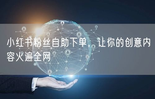 小红书粉丝自助下单，让你的创意内容火遍全网