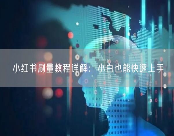 小红书刷量教程详解：小白也能快速上手