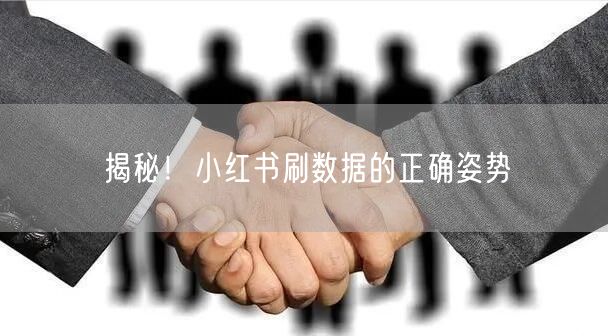 揭秘！小红书刷数据的正确姿势