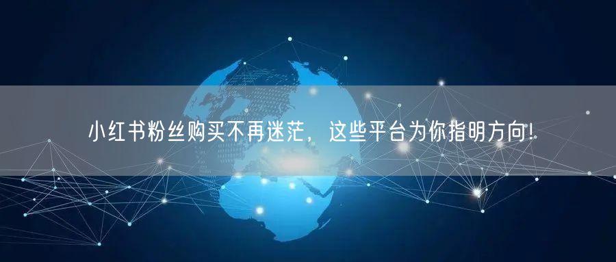 小红书粉丝购买不再迷茫，这些平台为你指明方向！