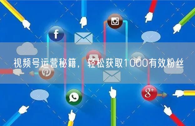 视频号运营秘籍，轻松获取1000有效粉丝