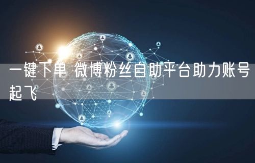 一键下单 微博粉丝自助平台助力账号起飞