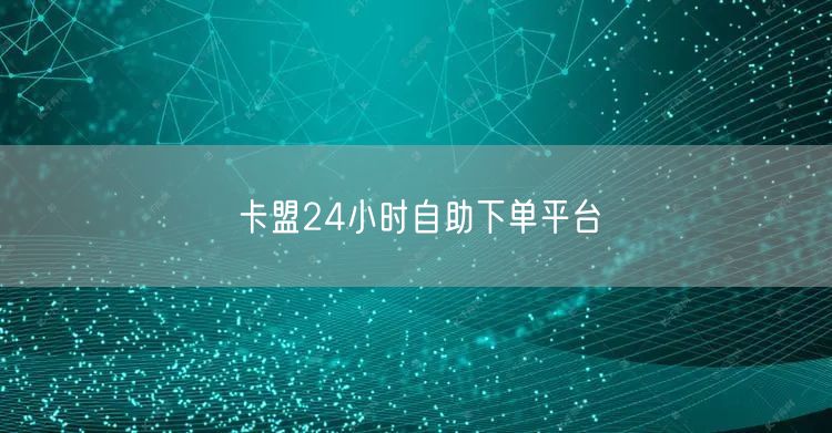 卡盟24小时自助下单平台