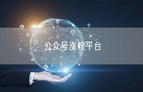 公众号涨粉平台