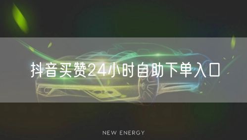 抖音买赞24小时自助下单入口